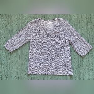 Kenar Monochrome Zigzag Blouse